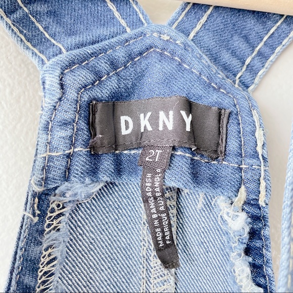 3/$15 Vintage DKNY Overalls skirt dress denim 2T 24m - Picture 8 of 8